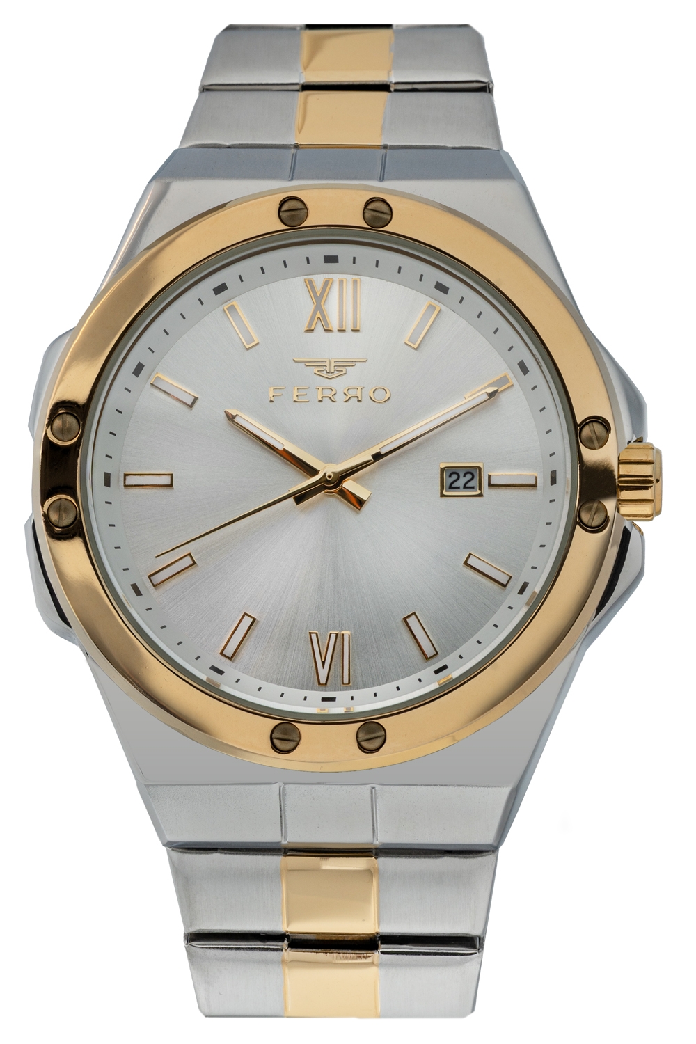 ساعة فيرو للرجال بسوار معدني