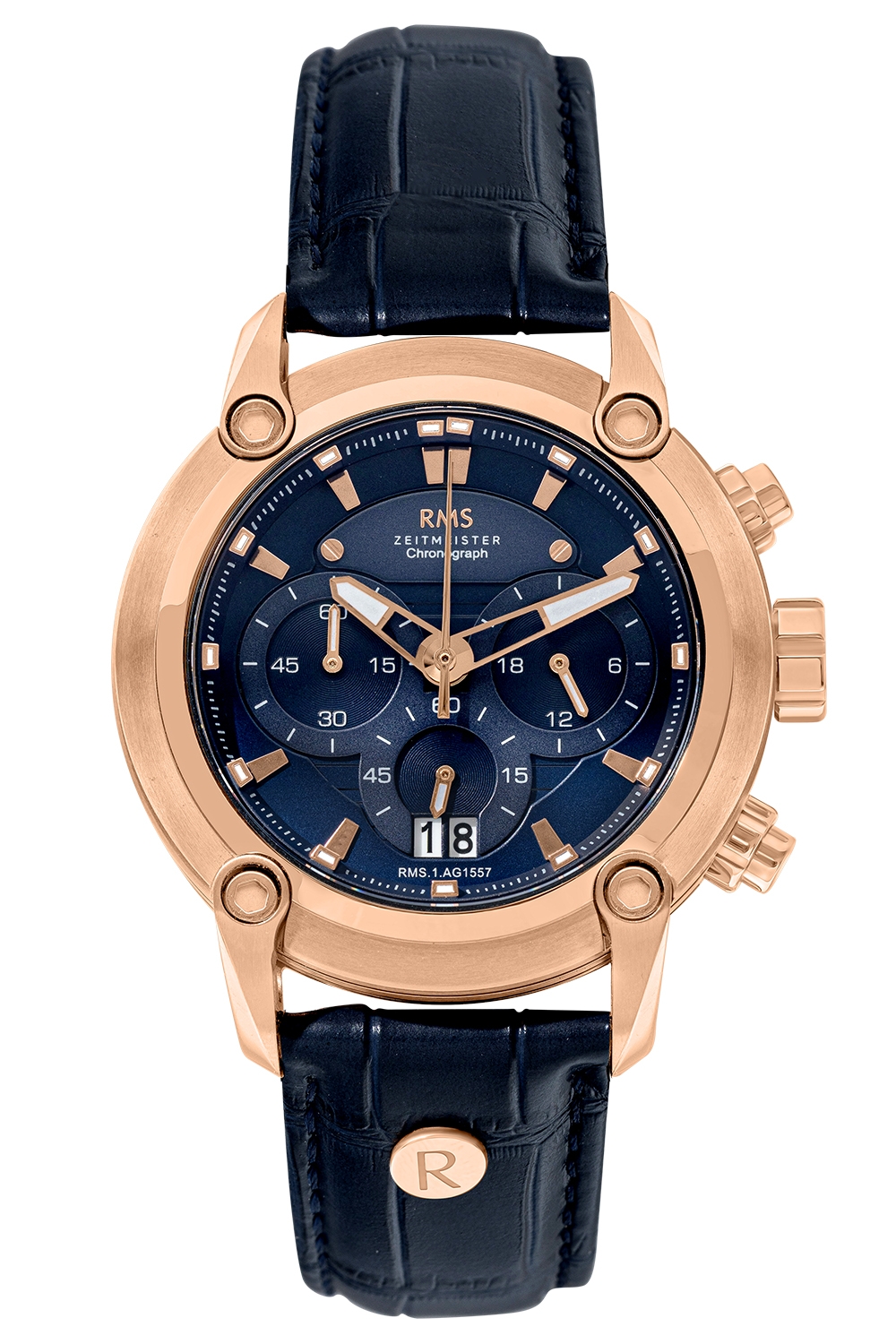 ساعة ار ام اس رجالية  جلدية  