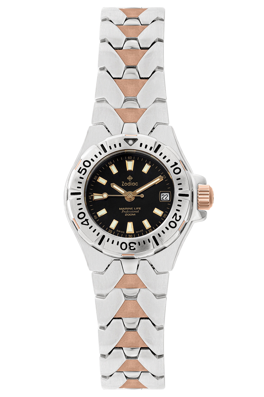 ساعة زودياك مارين لايف الاحترافية مع تاج خيطي