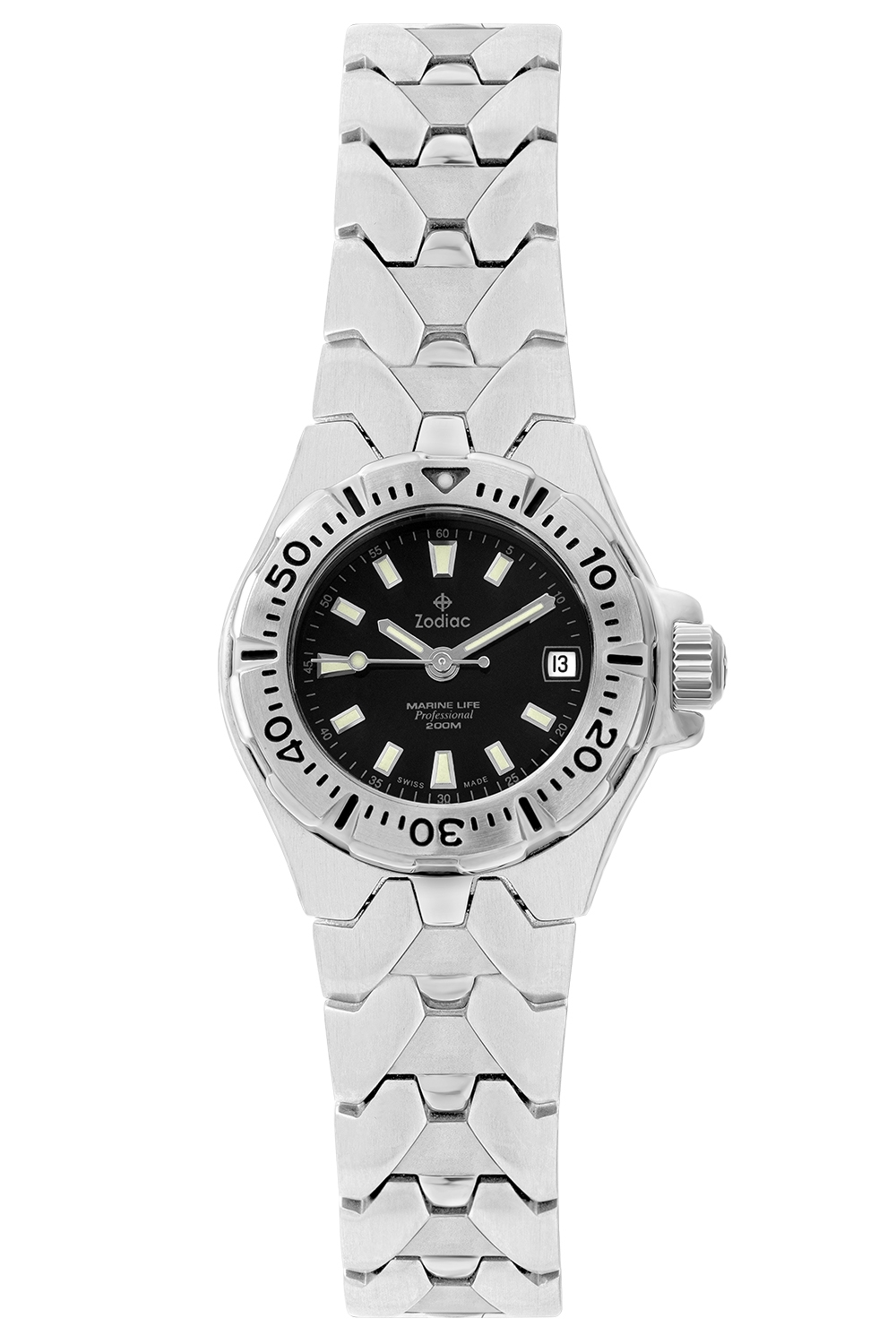 ساعة زودياك مارين لايف الاحترافية مع تاج خيطي