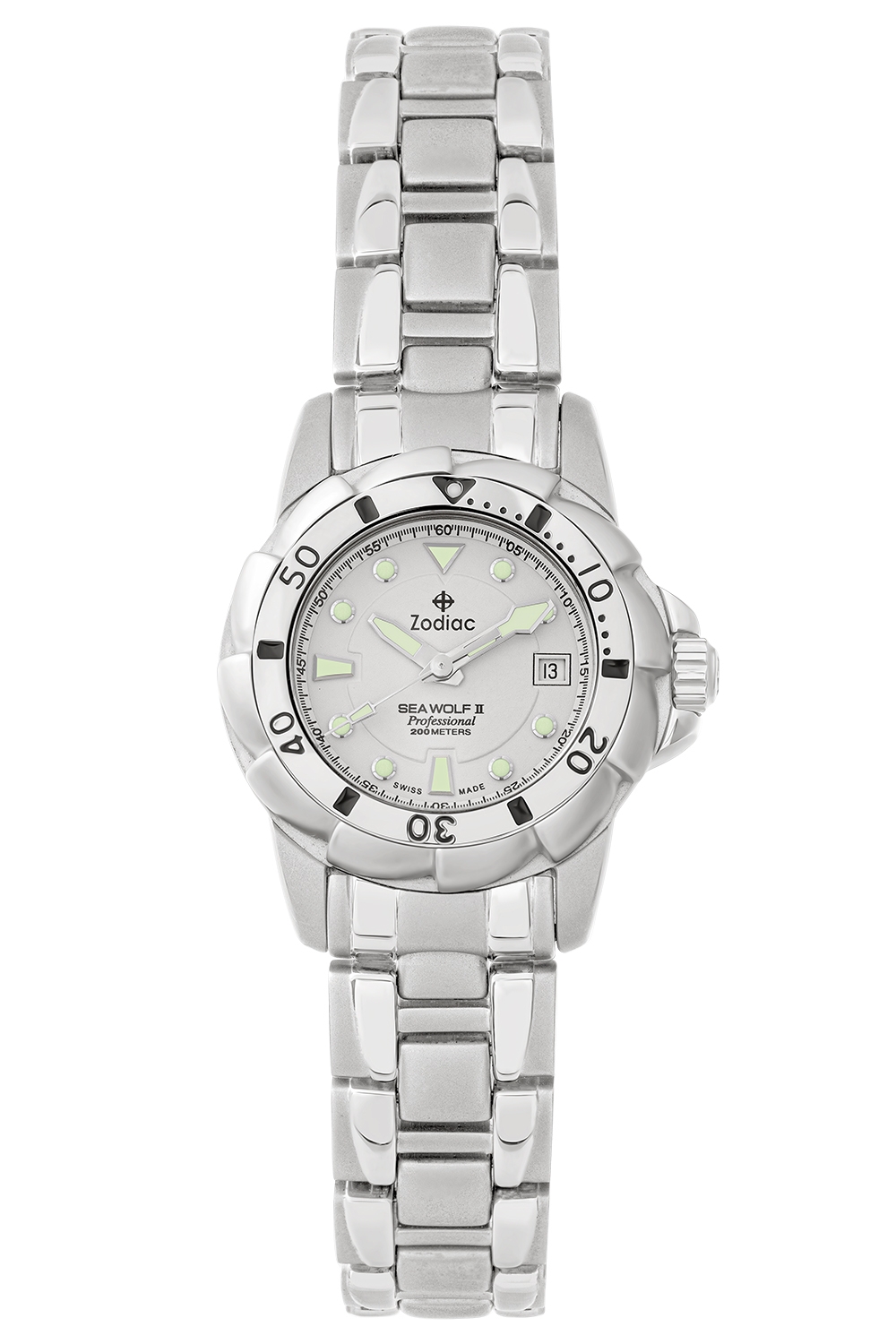 ساعة زودياك سي وولف II الاحترافية بتاج خيطي