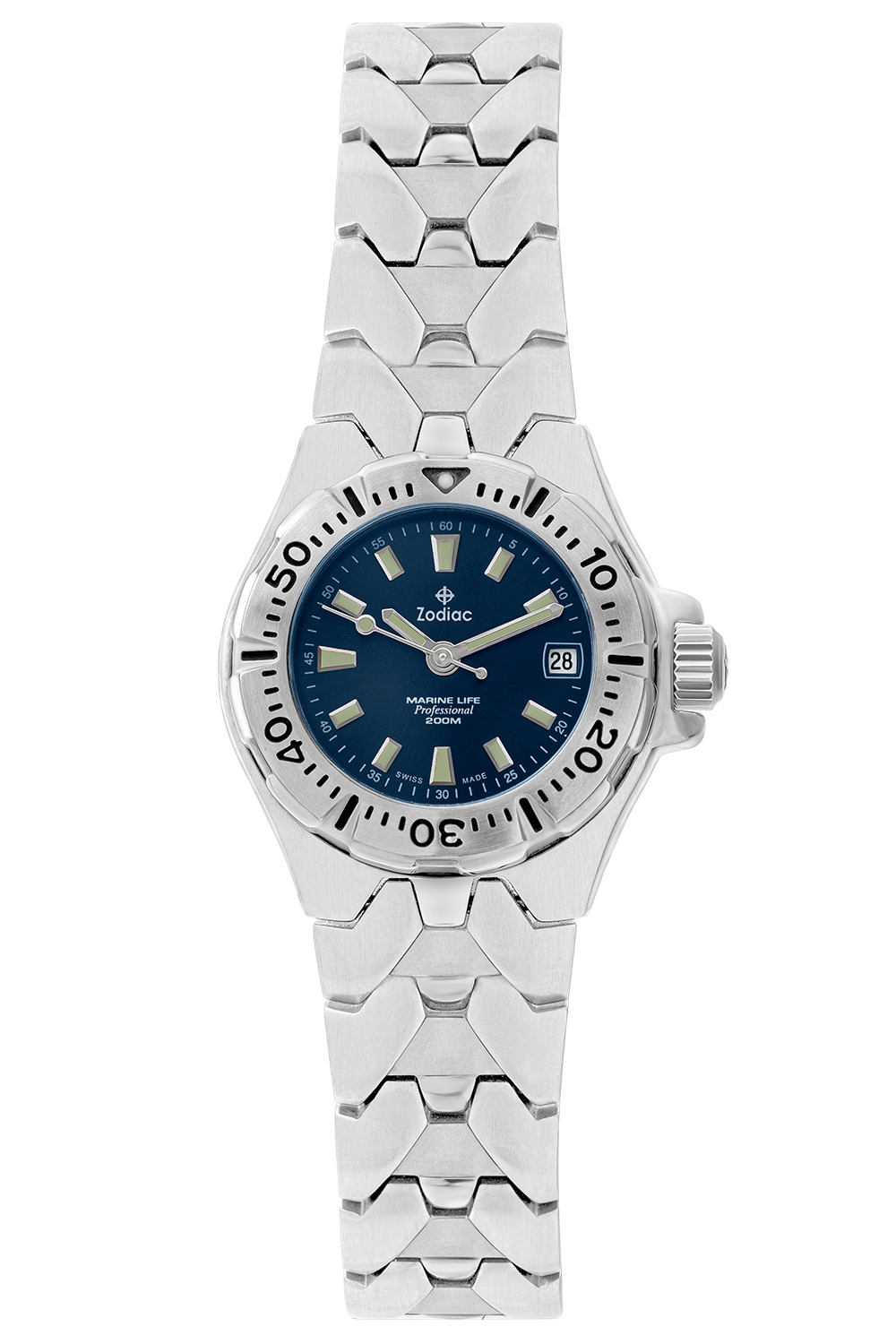 ساعة زودياك مارين لايف الاحترافية مع تاج خيط