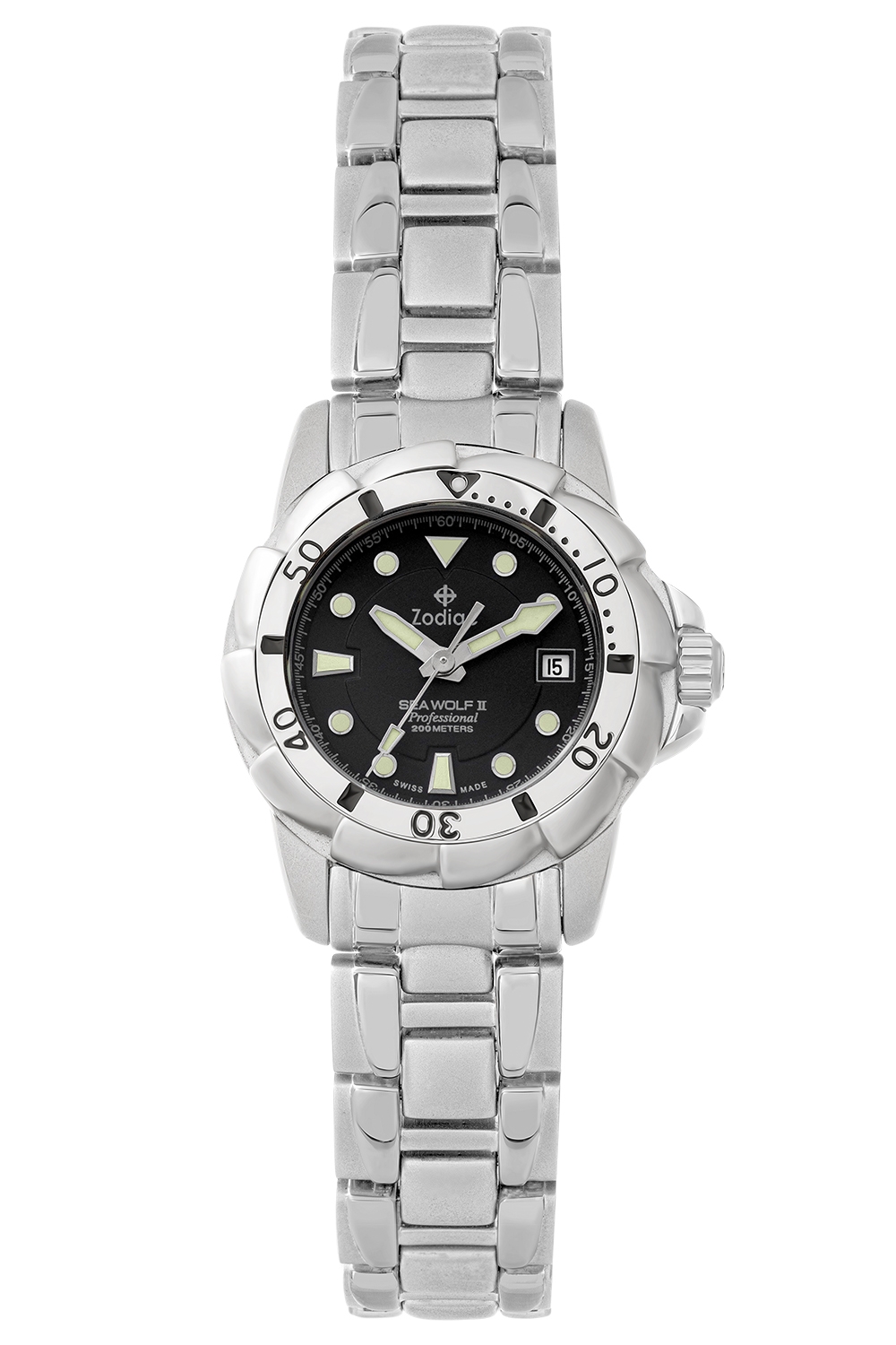 ساعة زودياك سي وولف II الاحترافية بتاج خيطي