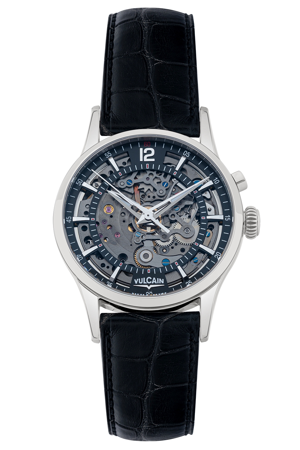 ساعة فولكان للرجال بمينا شفافة وأوتوماتيكية