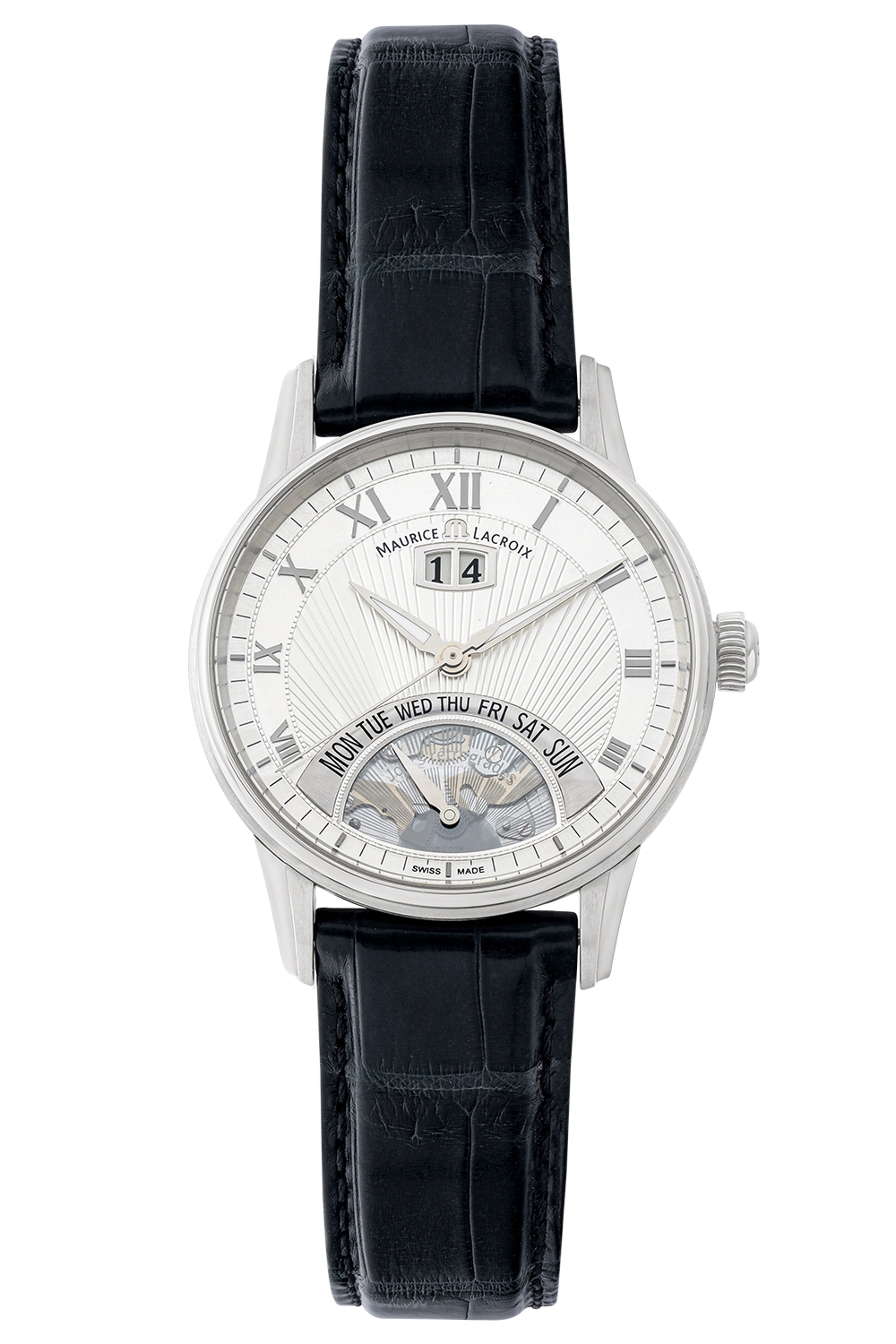 ساعة موريس لاكروا للرجال بسوار جلدي