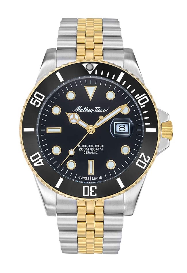 ماثي تيسو-Mathy Ceramic H901CRBN-Mathy Ceramic-Men-إسورة-ستينلس ستيل-ستينلس ستيل-أسود-20 ATM-كوارتس-دائري-سويسرا