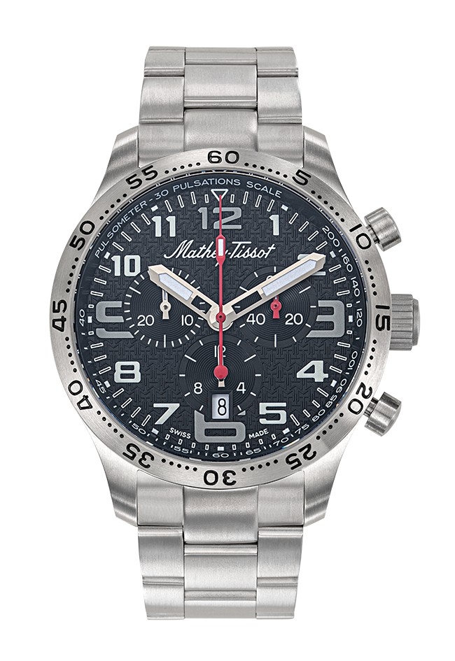 ماثي تيسو-Type 21 Titanium H1821CHT1-Type 21 Titanium 42 mm-Men-إسورة-Case Material: Titanium-Bracelet Material: Titanium-أسود-5 ATM-كوارتس-دائري-سويسرا