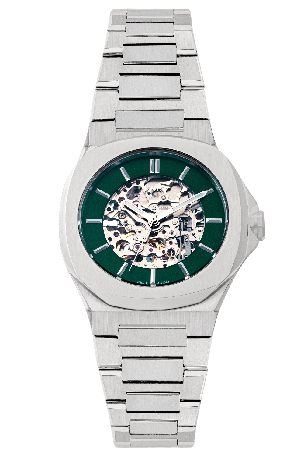 ساعه ار ام اس- زيتميستر ار ام اس-ار ام اس زيتميستر-رجالي-إسورة-ستينلس ستيل-ستينلس ستيل-Green-5 ATM-كوارتس-دائري-8681592277906-فضي