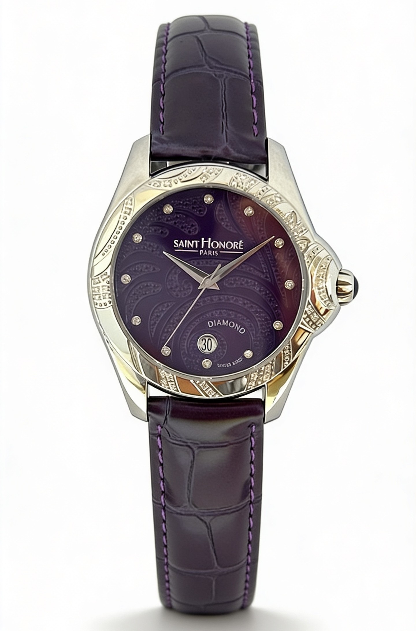 ساعة سانت أونوريه النسائية المرصعة بالألماس – 766050.1PFD